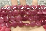 CCN5882 15 inches 15mm flat round candy jade beads Wholesale