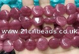 CCN5884 15 inches 15mm flat round candy jade beads Wholesale