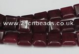 CCN589 15.5 inches 10*10mm square candy jade beads wholesale