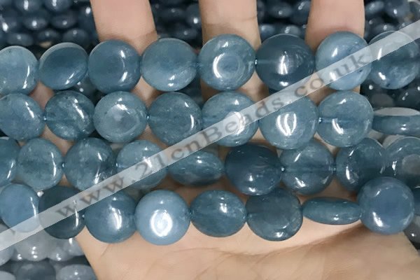 CCN5897 15 inches 15mm flat round candy jade beads Wholesale