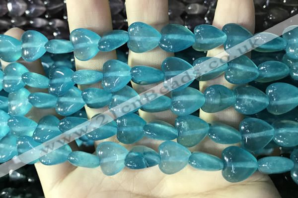 CCN5925 15 inches 12*12mm heart candy jade beads Wholesale