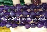 CCN5949 15 inches 14*14mm heart candy jade beads Wholesale