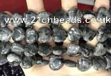 CCN5963 15 inches 14*14mm heart black labradorite beads Wholesale