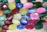 CCN5978 15 inches 13*18mm faceted oval candy jade beads