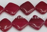 CCN598 15.5 inches 15*15mm diamond candy jade beads wholesale