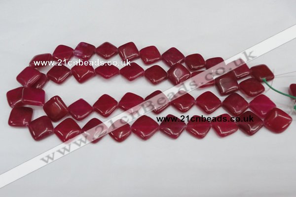 CCN598 15.5 inches 15*15mm diamond candy jade beads wholesale