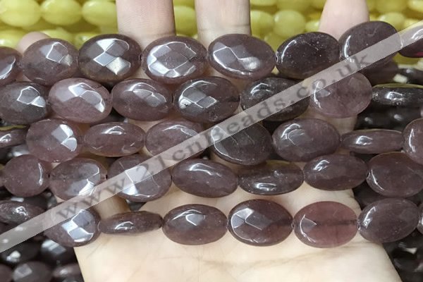 CCN5980 15 inches 13*18mm faceted oval candy jade beads