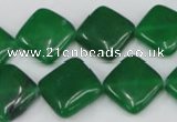 CCN600 15.5 inches 15*15mm diamond candy jade beads wholesale