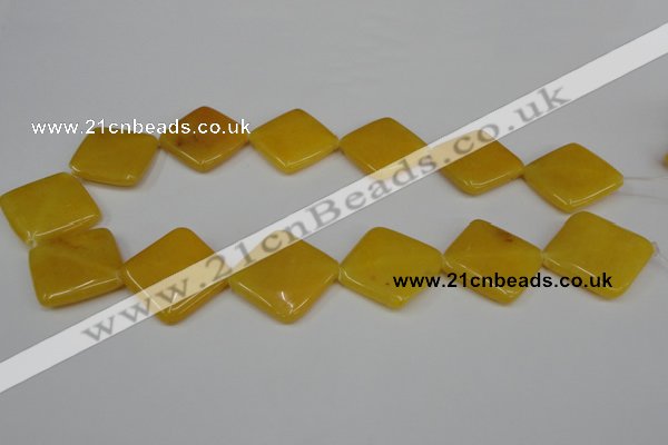 CCN605 15.5 inches 25*25mm diamond candy jade beads wholesale