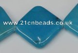 CCN607 15.5 inches 25*25mm diamond candy jade beads wholesale