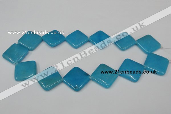 CCN607 15.5 inches 25*25mm diamond candy jade beads wholesale