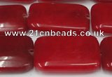 CCN612 15.5 inches 20*30mm rectangle candy jade beads wholesale