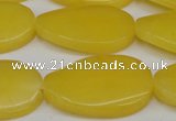 CCN616 15.5 inches 22*30mm twisted oval candy jade beads wholesale