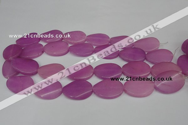 CCN617 15.5 inches 22*30mm twisted oval candy jade beads wholesale