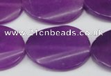 CCN618 15.5 inches 22*30mm twisted oval candy jade beads wholesale