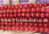 CCN6304 15.5 inches 8mm faceted round candy jade beads Wholesale