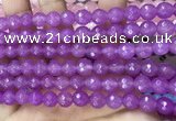 CCN6306 15.5 inches 8mm faceted round candy jade beads Wholesale