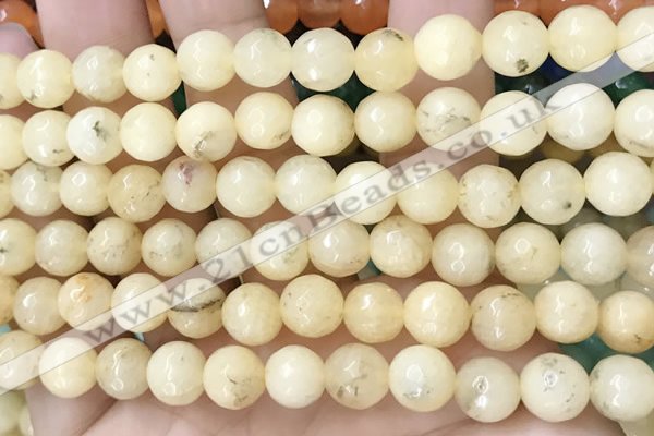 CCN6310 15.5 inches 8mm faceted round candy jade beads Wholesale