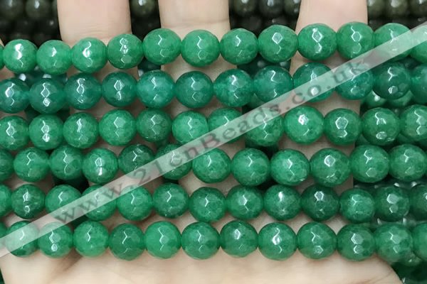 CCN6325 15.5 inches 8mm faceted round candy jade beads Wholesale