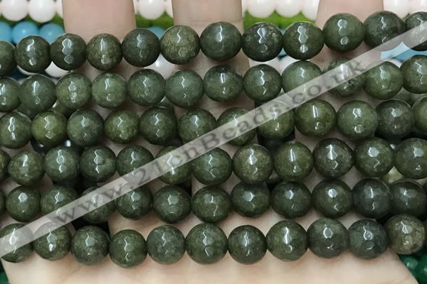 CCN6326 15.5 inches 8mm faceted round candy jade beads Wholesale