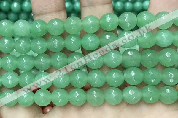 CCN6329 15.5 inches 8mm faceted round candy jade beads Wholesale