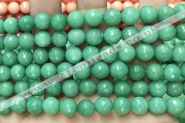 CCN6331 15.5 inches 8mm faceted round candy jade beads Wholesale