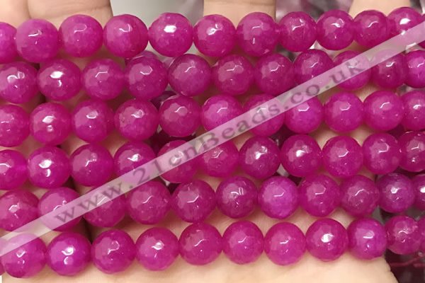 CCN6347 6mm, 8mm, 10mm, 12mm & 14mm faceted round candy jade beads