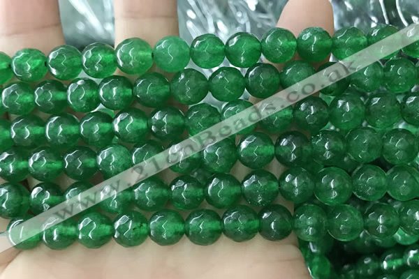 CCN6351 6mm, 8mm, 10mm, 12mm & 14mm faceted round candy jade beads