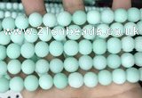 CCN6360 15.5 inches 6mm, 8mm, 10mm & 12mm round matte candy jade beads