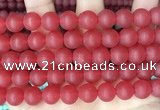 CCN6361 15.5 inches 6mm, 8mm, 10mm & 12mm round matte candy jade beads