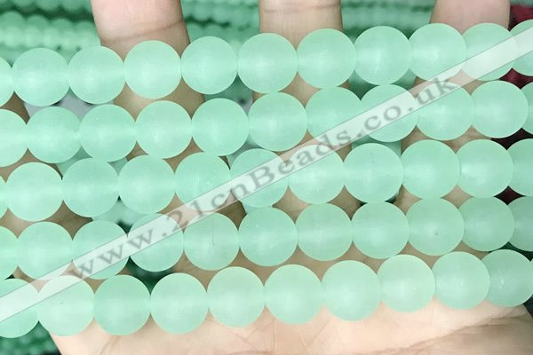 CCN6365 15.5 inches 6mm, 8mm, 10mm & 12mm round matte candy jade beads