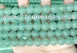 CCN6366 15.5 inches 6mm, 8mm, 10mm & 12mm round matte candy jade beads