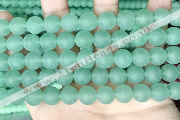 CCN6366 15.5 inches 6mm, 8mm, 10mm & 12mm round matte candy jade beads