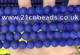 CCN6368 15.5 inches 6mm, 8mm, 10mm & 12mm round matte candy jade beads