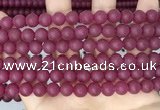 CCN6371 15.5 inches 6mm, 8mm, 10mm & 12mm round matte candy jade beads