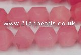 CCN661 15.5 inches 15*15mm faceted nuggets candy jade beads