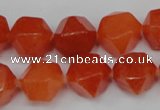 CCN662 15.5 inches 15*15mm faceted nuggets candy jade beads