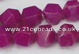 CCN665 15.5 inches 15*15mm faceted nuggets candy jade beads