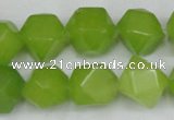 CCN666 15.5 inches 15*15mm faceted nuggets candy jade beads