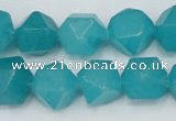 CCN668 15.5 inches 15*15mm faceted nuggets candy jade beads