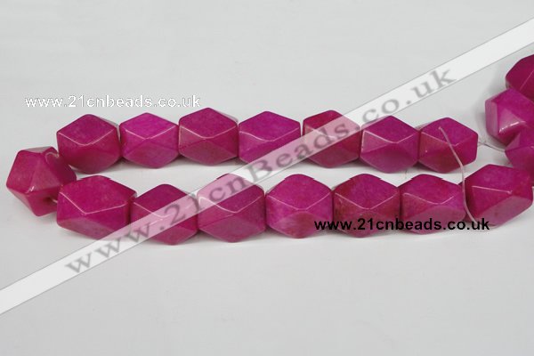 CCN672 15.5 inches 18*25mm faceted nuggets candy jade beads