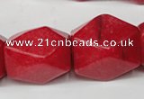 CCN673 15.5 inches 18*25mm faceted nuggets candy jade beads