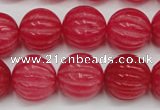 CCN677 15.5 inches 16mm carved round candy jade beads wholesale