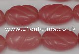 CCN681 15.5 inches 15*23mm carved oval candy jade beads wholesale