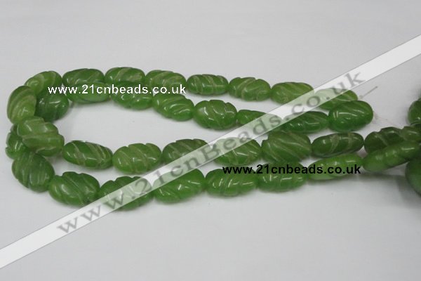 CCN683 15.5 inches 15*23mm carved oval candy jade beads wholesale