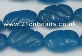 CCN684 15.5 inches 15*23mm carved oval candy jade beads wholesale