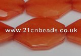 CCN690 15.5 inches 20*30mm faceted octagonal candy jade beads