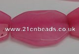 CCN691 15.5 inches 30*40mm faceted octagonal candy jade beads