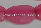 CCN691 15.5 inches 30*40mm faceted octagonal candy jade beads