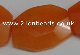 CCN696 15.5 inches 30*40mm faceted octagonal candy jade beads